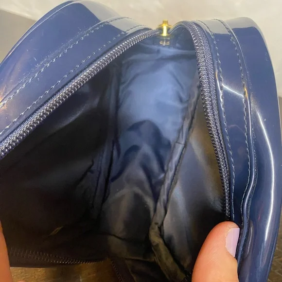 Tory Burch Glossy Blue Pouch - Picture 5 of 6